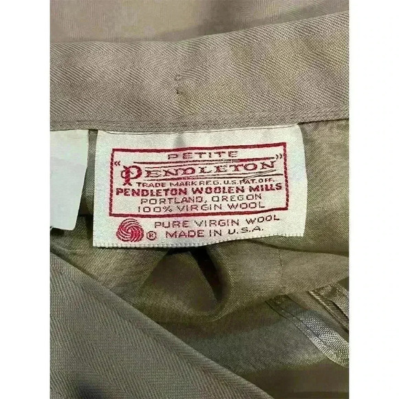 Pendleton Women's Tan Wool Pencil Skirt Size 4 Petite Midi Workwear - Picture 5 of 6